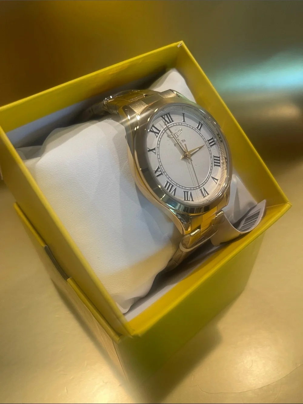Invicta Men’s Gold-Tone Watch 69884 Silver Dial Roman Numerals Classic